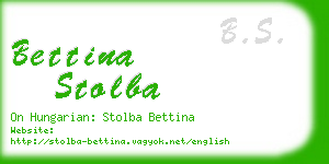 bettina stolba business card